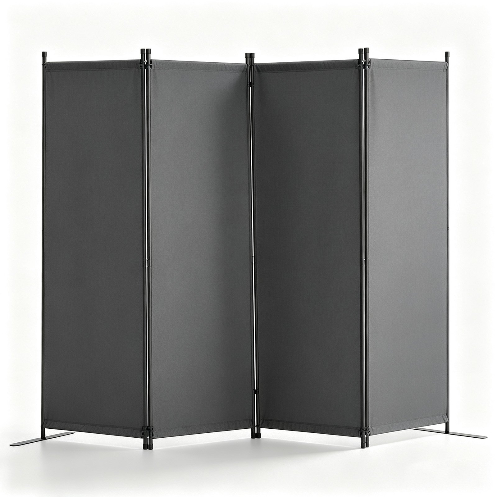 Biombo VEVOR de 4 paneles y mamparas plegables de privacidad, separador de tela para oficina, dormitorio, comedor y estudio, independiente, gris claro
