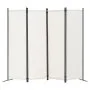 VEVOR Room Divider 4-Panel Folding Privacy Screen Fabric Partition Office White