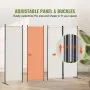 VEVOR Room Divider 4-Panel Folding Privacy Screen Fabric Partition Office White