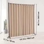 VEVOR Room Divider, Portable Panel Room Divider with Wheels Curtain Divider Stand, Freestanding Room Divider Privacy Screen for Office, Bedroom, Dining Room, Study, Brown