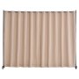 Room Divider Portable Panel Room Divider with Wheels Privacy Screen Brown