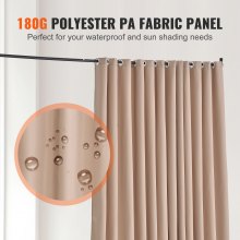 VEVOR Room Divider, 96×120inch Portable Panel Room Divider with Wheels Curtain Divider Stand, Room Divider Privacy Screen for Office, Bedroom, Dining Room, Study, Brown