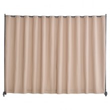 Room Divider Portable Panel Room Divider with Wheels Privacy Screen Brown