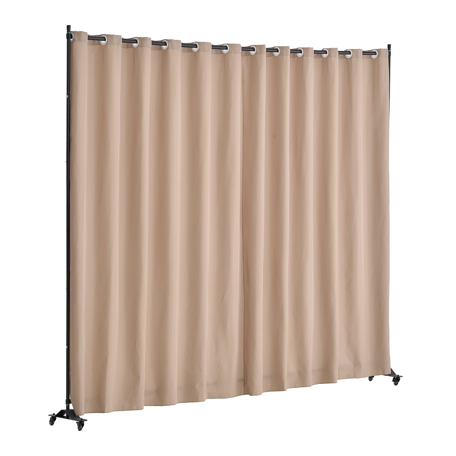 VEVOR Room Divider, Portable Panel Room Divider with Wheels Curtain Divider Stand, Freestanding Room Divider Privacy Screen for Office, Bedroom, Dining Room, Study, Brown