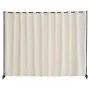 VEVOR Room Divider, Portable Panel Room Divider with Wheels Curtain Divider Stand, Freestanding Room Divider Privacy Screen for Office, Bedroom, Dining Room, Study, Beige