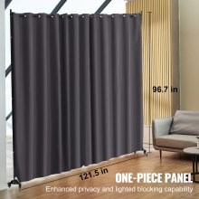 Room Divider Portable Panel Room Divider with Wheels Privacy Screen Gray