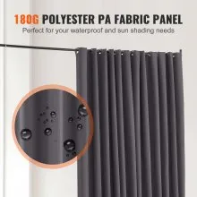 VEVOR Room Divider, Portable Panel Room Divider with Wheels Curtain Divider Stand, Freestanding Room Divider Privacy Screen for Office, Bedroom, Dining Room, Study