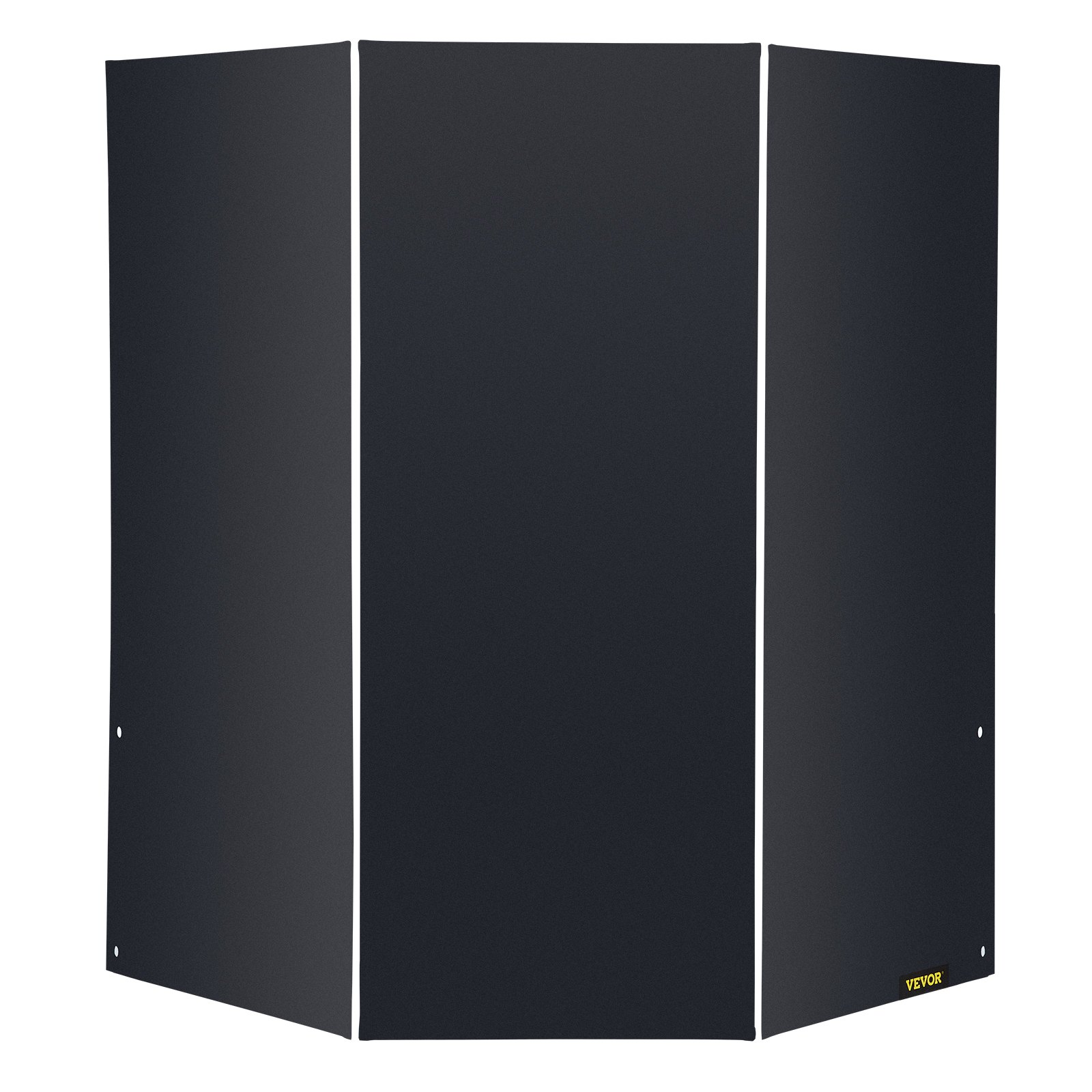 VEVOR Fireplace Screen, 38.8 x 32.7 Inch, 3-Panel Iron Freestanding Spark Guard with Support, Metal Craft, Broom Tong Shovel Poker Included, for Fireplace Decoration & Protection, Black