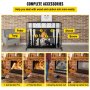VEVOR Fireplace Screen, 44" Fireplace Screens Decorative, Black Solid Steel Fireplace Cover Screen, Iron Fireplace Screen with Single Door, Fireplace Guard with Heavy Duty Metal Mesh for Home Décor