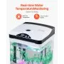 2 Gallon Fish Tank Aquarium LED Smart Square Clear Glass 7 Color Self Cleaning