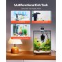 5 Gallon Fish Tank Aquarium Smart Square Clear Glass 3 Color Self Cleaning