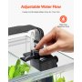 5 Gallon Fish Tank Aquarium Smart Square Clear Glass 3 Color Self Cleaning