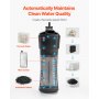 5 Gallon Fish Tank Aquarium Smart Square Clear Glass 3 Color Self Cleaning