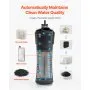 VEVOR Fish Tank Aquarium, 5 Gallon Square Ultra-Clear Glass Starter Smart Tank Adjustable 3 Color Lighting, Self Cleaning System Fishbowl for Freshwater & Saltwater Fish Home, Office, or Pet Use