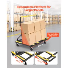 VEVOR Drywall Cart Dolly 816 kg Load Steel Panel Dolly Handling Plywood