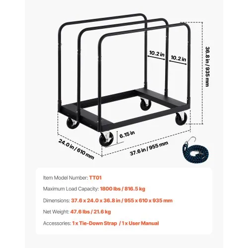 Lehtmaterjali käru 816 kg, 3 küljetoega — pilt 7