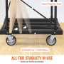 VEVOR Drywall Cart, 1800 LBS Panel Dolly Cart with 45.28" x 29.13" Deck and 5" Swivel Wheels, Heavy-Duty Drywall Sheet Cart, Handling Wall Panel, Sheetrock, Lumber, for Garage, Home, Warehouse