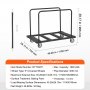 VEVOR Drywall Cart, 816.5 kg Panel Dolly Cart with 115 cm x 74 cm Deck and 12.7 cm Swivel Wheels, Heavy-Duty Drywall Sheet Cart, Handling Wall Panel, Sheetrock, Lumber, for Garage, Home, Warehouse
