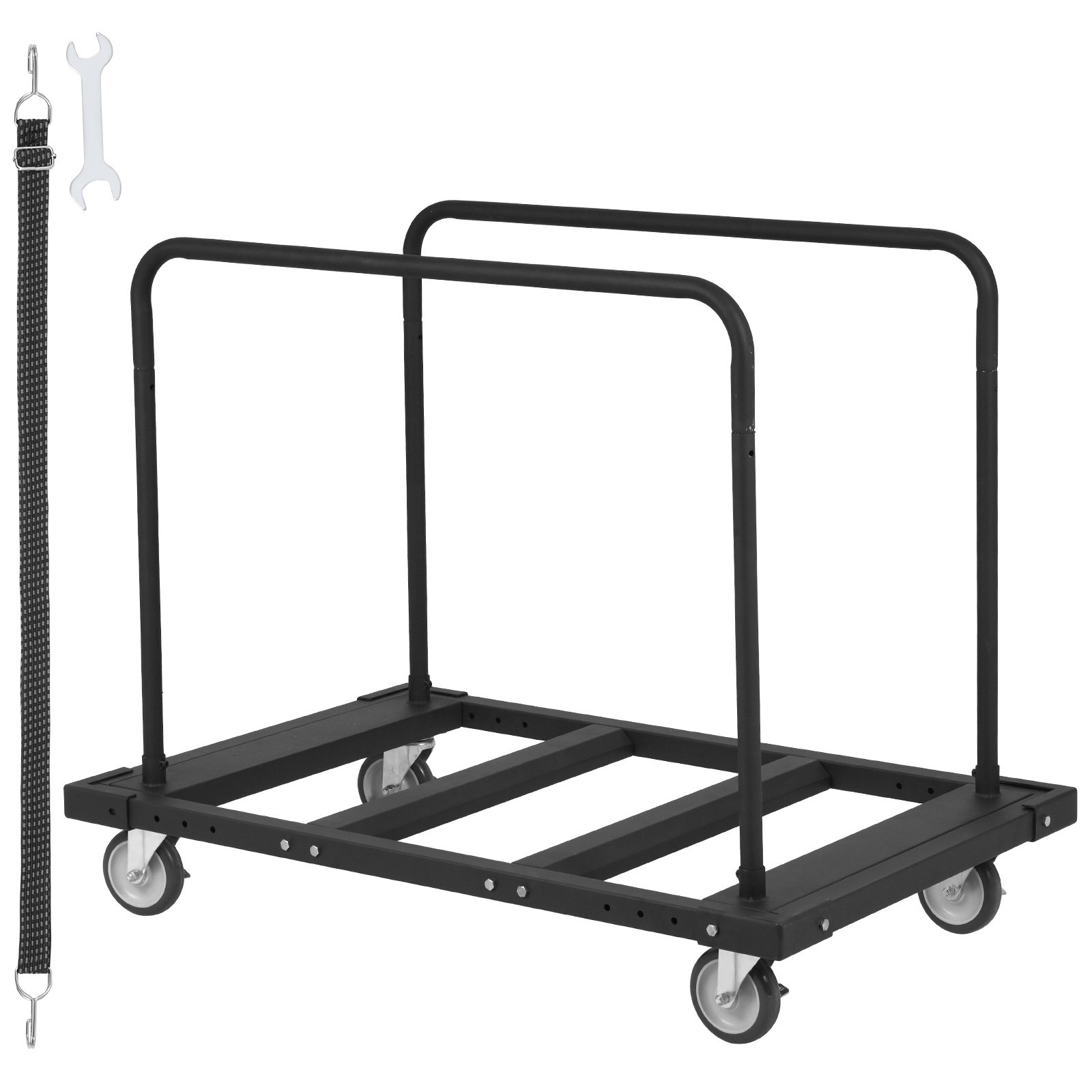 VEVOR Drywall Cart, 816.5 kg Panel Dolly Cart with 115 cm x 74 cm Deck and 12.7 cm Swivel Wheels, Heavy-Duty Drywall Sheet Cart, Handling Wall Panel, Sheetrock, Lumber, for Garage, Home, Warehouse