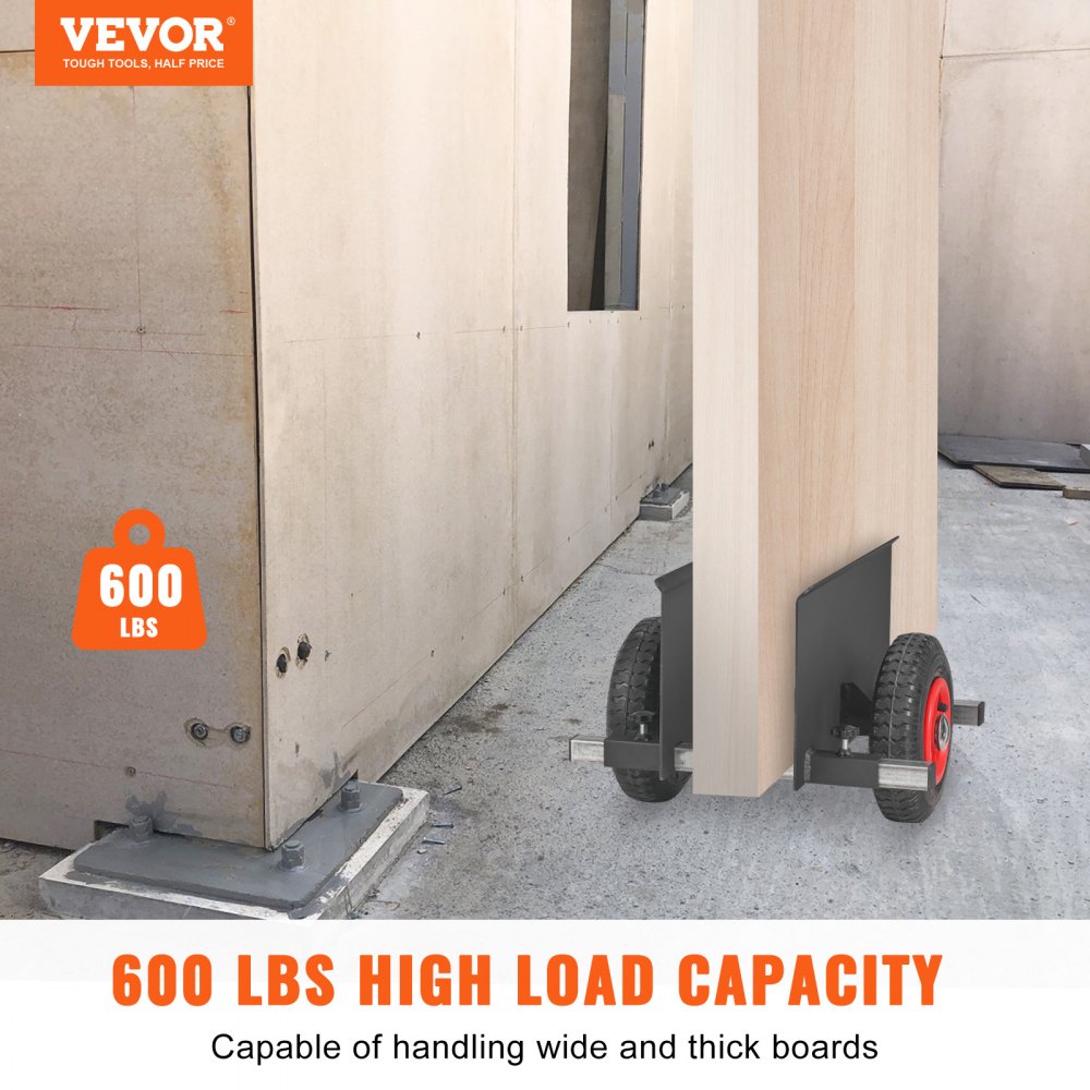 VEVOR Panel Dolly 600 lbs Drywall Door Cart Dolly with 8" Pneumatic Wheel