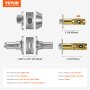 VEVOR Entry Door Locksets with Deadbolt, 5 Pack Satin Nickel Entry Lever and Single Cylinder Deadbolt, Keyed Alike Combo Pack, Fit for 1-3/8" to 1-3/4" Door Thickness, for Entrance and Front Door