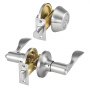 VEVOR Entry Door Locksets with Deadbolt, 5 Pack Satin Nickel Entry Lever and Single Cylinder Deadbolt, Keyed Alike Combo Pack, Fit for 1-3/8" to 1-3/4" Door Thickness, for Entrance and Front Door