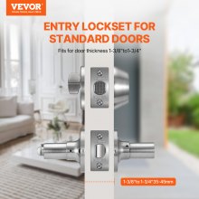 Entry Door Locksets with Deadbolt 5 Pack Keyed Alike Satin Nickel Lever