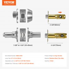 Entry Door Locksets with Deadbolt 5 Pack Keyed Alike Satin Nickel Lever