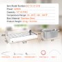 VEVOR 12-Pan Commercial Food Warmer, 12 x 5QT Electric Steam Table with Glass Cover, 3200W Countertop Stainless Steel Buffet Bain Marie w/ Thermometer 86-185°F Temp Control for Catering, Restaurants