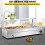 VEVOR Commercial Food Warmer Bain Marie Buffet Tray 3 Pans 325x265x150mm 1500W