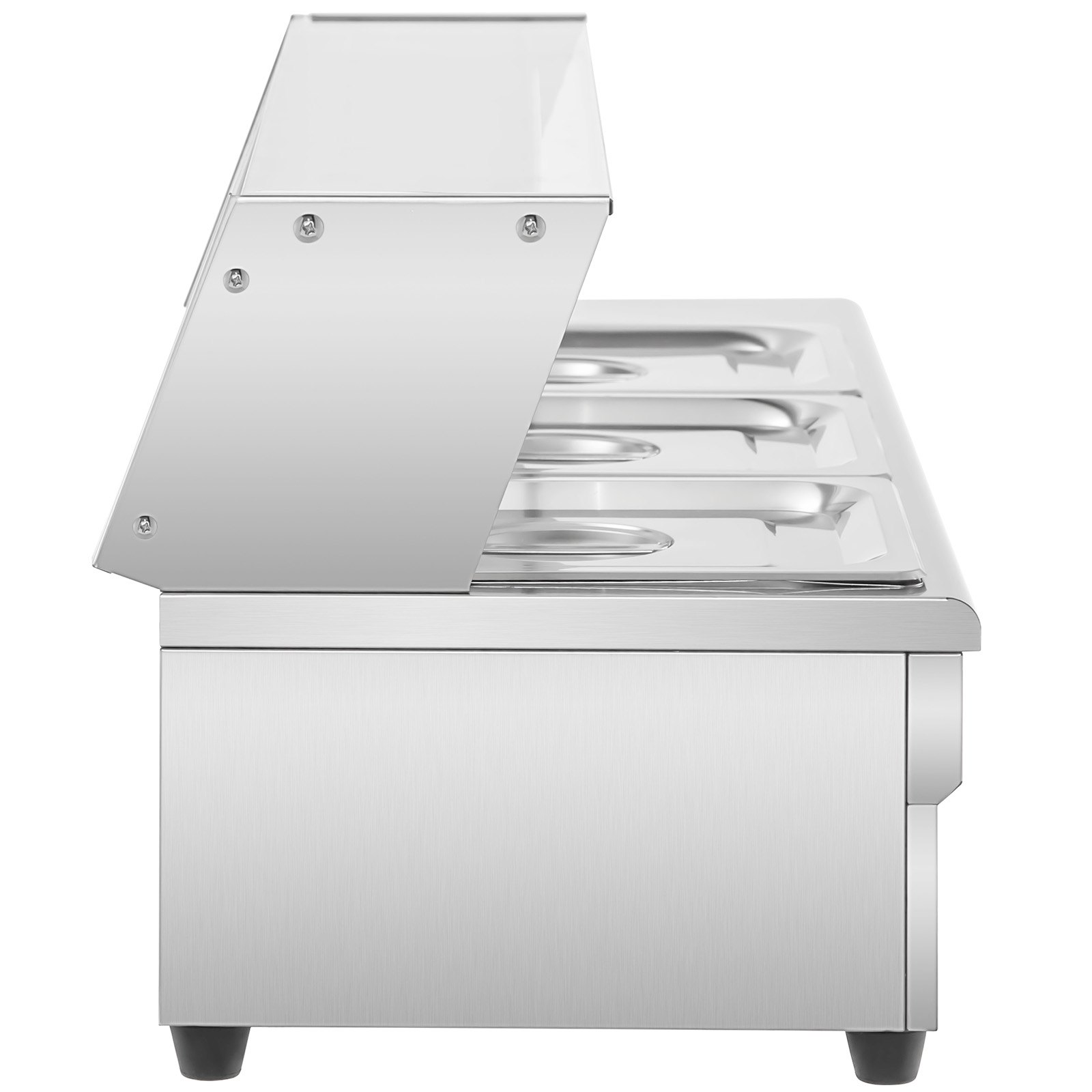 VEVOR Commercial Food Warmer Bain Marie Buffet Tray 3 Pans 325x265x150mm 1500W