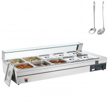 Dropship VEVOR Electric Buffet Server & Food Warmer, 25.6 X 15 Portable  Stainless Steel Chafing Dish Set With Temp Control & Oven-Safe Pan, Perfect  For Catering, Parties, Events, Entertaining, Silver, ETL to