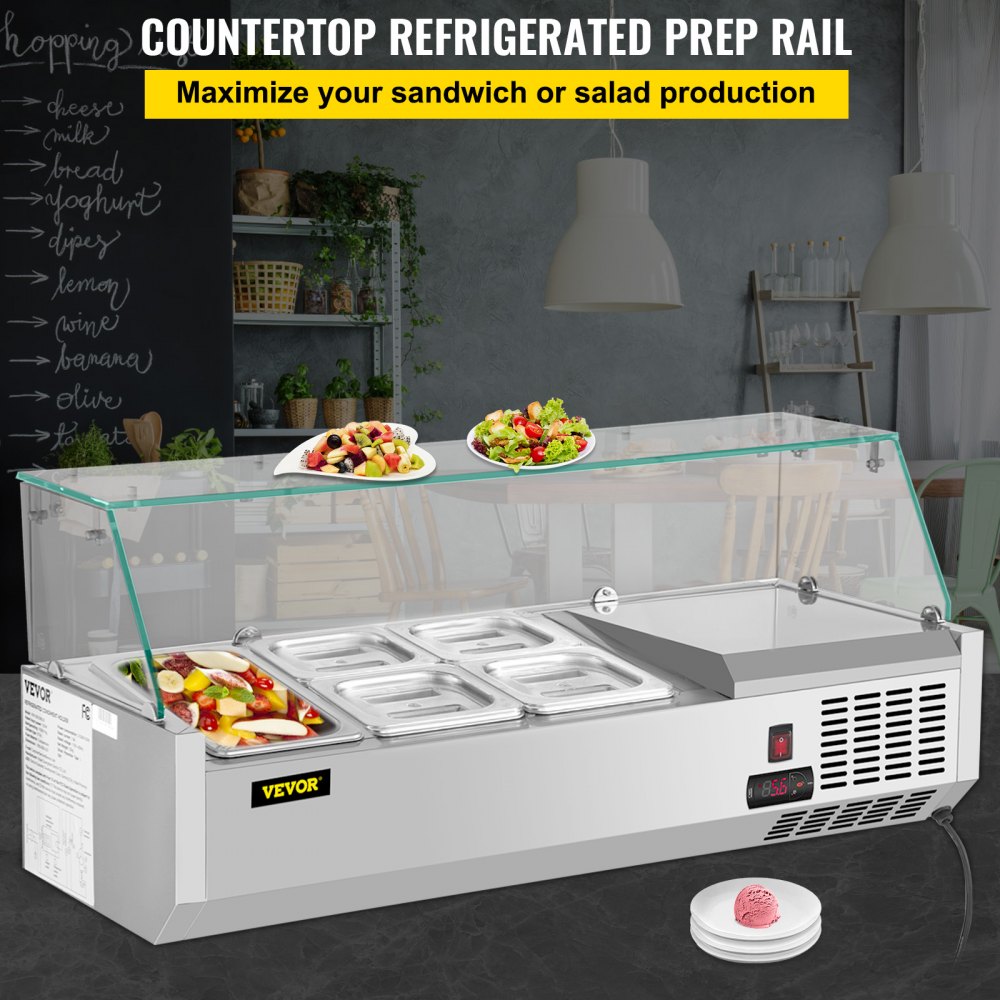 Reviews of Refrigerated Countertop Food Prep Station in 2024 - VEVOR Blog