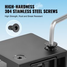 VEVOR Glass Clamp, 40 PCS Square Glass Railing Bracket for 0.31 "-0.47 " Tempered Glass, 304 Stainless Steel Glass Mounting Clamp, Glass Shelf Bracket for Balcony, Garden, Deck, Stair, Black