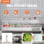 Stație de preparare pizza pentru salată frigorifică VEVOR 150 W Protecție de sticlă CE