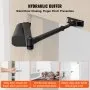 VEVOR Door Closer, Automatic Door Closer Commercial or Residential Use for Door Weights 45 kg, Adjustable Size Hydraulic Buffer Door Closers Heavy Duty Cast Aluminum Body, Easy Install, Black