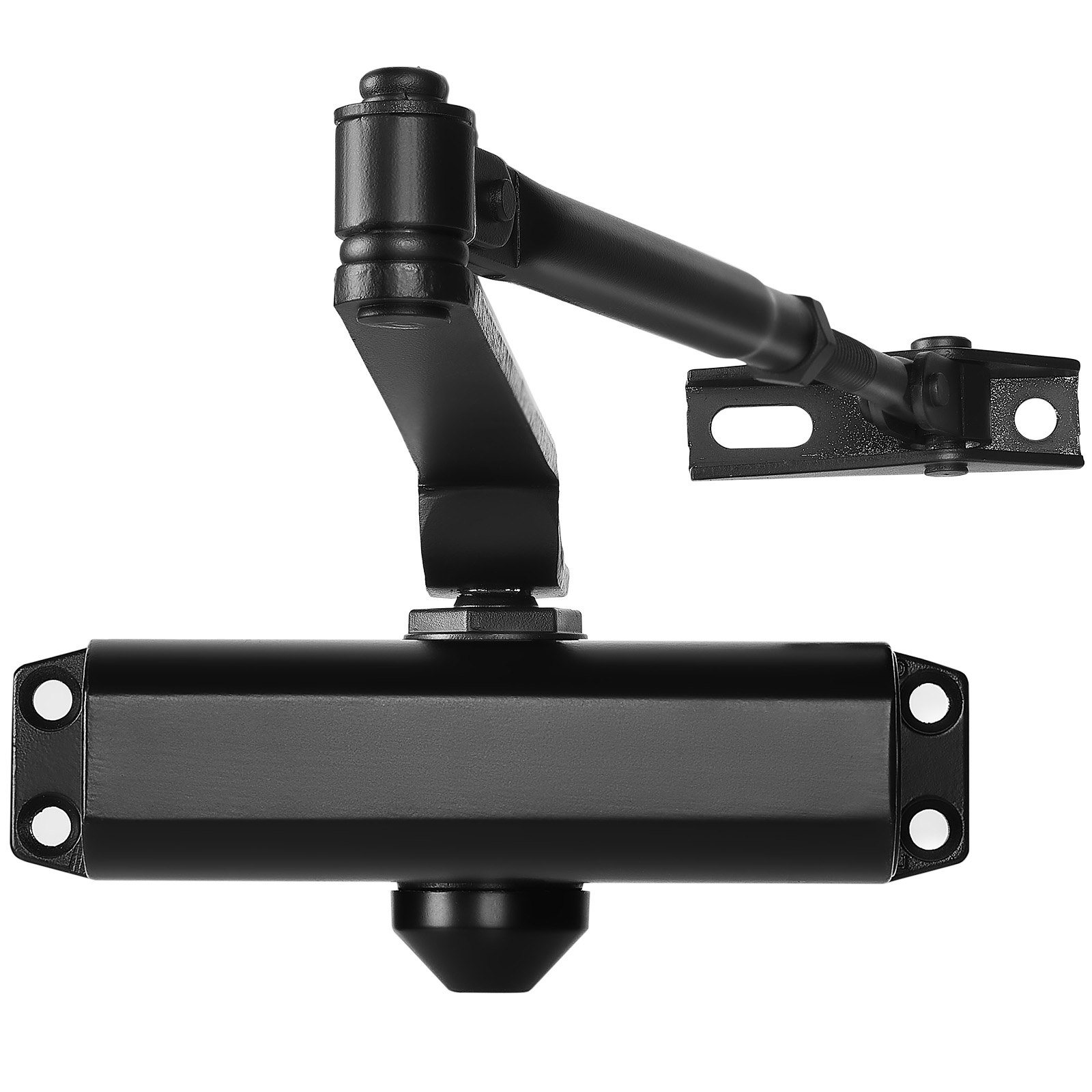 VEVOR Door Closer, Automatic Door Closer Commercial or Residential Use for Door Weights 45 kg, Adjustable Size Hydraulic Buffer Door Closers Heavy Duty Cast Aluminum Body, Easy Install, Black