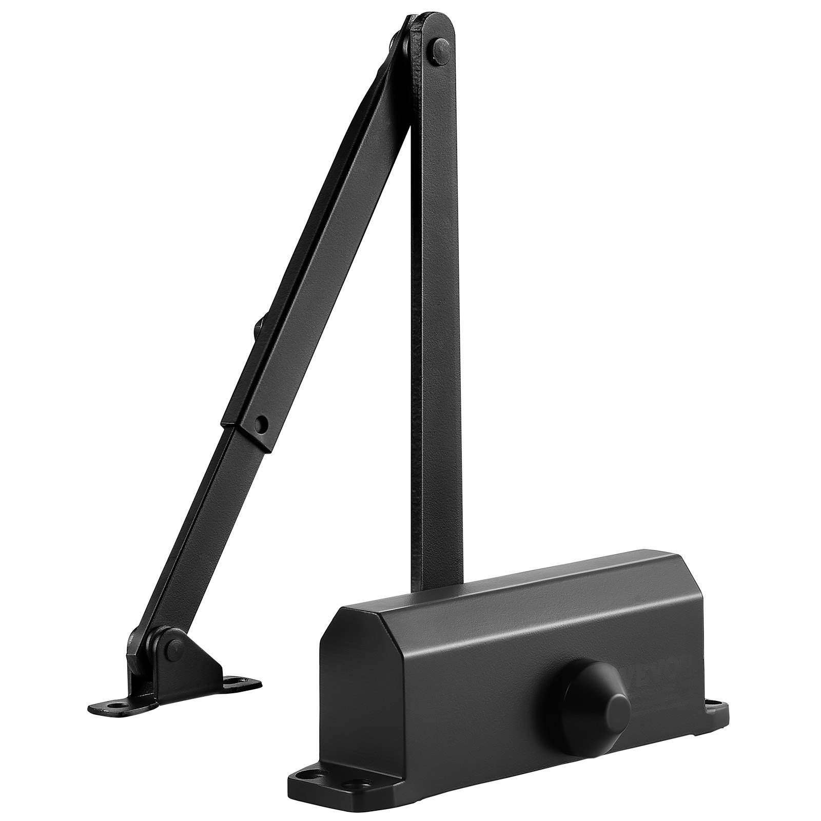 VEVOR Door Closer, Automatic Door Closer Commercial or Residential Use for Door Weights 68 kg, Adjustable Size Hydraulic Buffer Door Closers Heavy Duty Cast Aluminum Body, Easy Install, Black