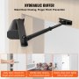 VEVOR Door Closer, Automatic Door Closer Commercial or Residential Use for Door Weights 85 kg, Adjustable Size Hydraulic Buffer Door Closers Heavy Duty Cast Aluminum Body, Easy Install, Black
