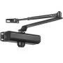 VEVOR Door Closer, Automatic Door Closer Commercial or Residential Use for Door Weights 85 kg, Adjustable Size Hydraulic Buffer Door Closers Heavy Duty Cast Aluminum Body, Easy Install, Black
