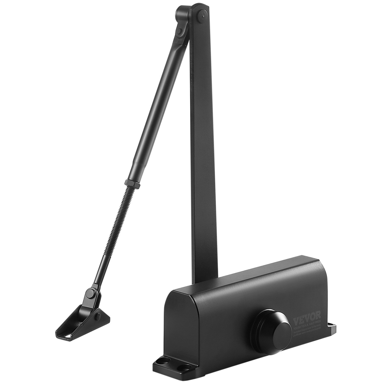 VEVOR Door Closer, Automatic Door Closer Commercial or Residential Use for Door Weights 85 kg, Adjustable Size Hydraulic Buffer Door Closers Heavy Duty Cast Aluminum Body, Easy Install, Black