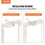 VEVOR Door Closer, Automatic Door Closer Commercial or Residential Use for Door Weights 187 Lbs, Adjustable Size Hydraulic Buffer Door Closers Heavy Duty Cast Aluminum Body, Easy Install, Silver