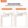 VEVOR Door Closer, Automatic Door Closer Commercial or Residential Use for Door Weights 150 kg, Adjustable Size Hydraulic Buffer Door Closers Heavy Duty Cast Aluminum Body, Easy Install, Black
