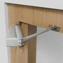 VEVOR Door Closer, Automatic Door Closer Commercial or Residential Use for Door Weights 150 kg, Adjustable Size Hydraulic Buffer Door Closers Heavy Duty Cast Aluminum Body, Easy Install, Silver