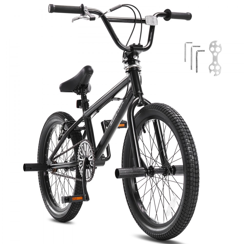 VEVOR 20-Inch BMX Bike Freestyle Bike Men Kid BMX Bicycle Aluminum Alloy Frame