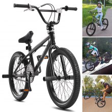 VEVOR 20-Inch BMX Bike Freestyle Bike Men Kid BMX Bicycle Aluminum Alloy Frame