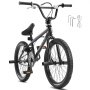 Vélo BMX VEVOR 20 pouces Vélo Freestyle Hommes Enfants Vélo BMX Cadre en acier Hi-Ten