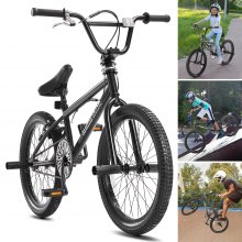 VEVOR 20-Inch BMX Bike Freestyle Bike Men Kids BMX Bicycle Hi-Ten Steel Frame