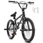 Vélo BMX VEVOR 20 pouces Vélo Freestyle Hommes Enfants Vélo BMX Cadre en acier Hi-Ten