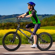 VEVOR Bicicletă BMX de 20 inci Bicicletă Freestyle Bărbați Copii Bicicletă BMX Hi-Ten Cadru de oțel